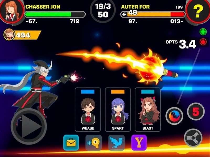 Glory Blaster Pro gameplay screenshot showing action sequence